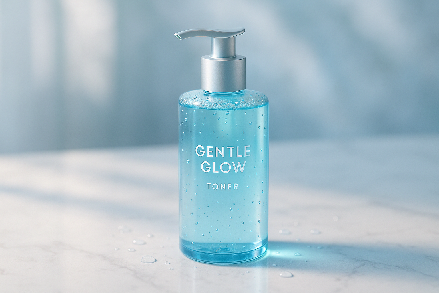 Gentle Glow Toner in crystal blue packaging